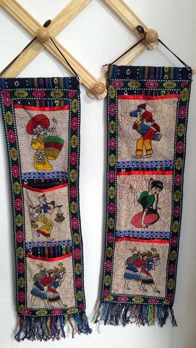 Dali National Fengwax dye wall hanging letter insert bag cotton linen wall to collect bags of debris bag