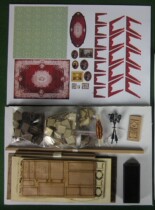 1: 30 Full solid wood carving Royal Lorraine cabin and lighting transformation parts