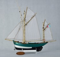 French two-masted longitudinal sail fishing boat - - - Lucy