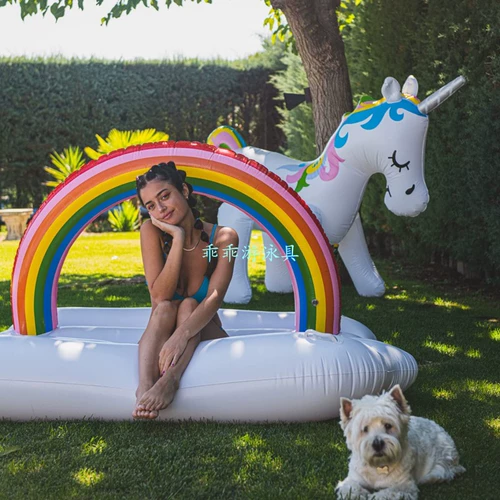 Надувные облака радуга плавающие кроватя