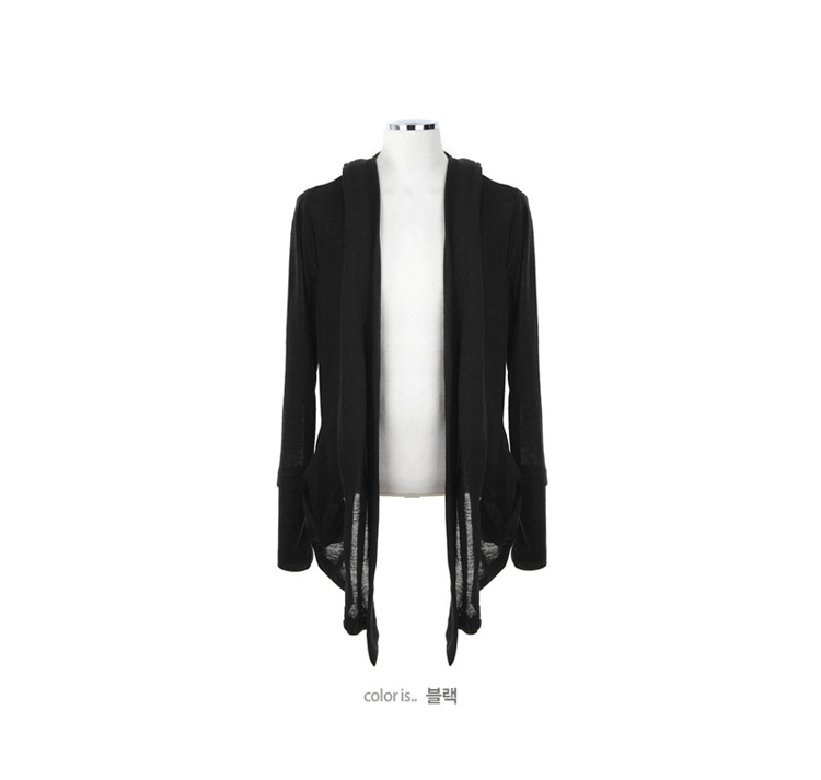 Triều thương hiệu người đàn ông đen phần dài mỏng cardigan áo len nam Hàn Quốc áo len áo len nam thanh niên hoodie áo khoác