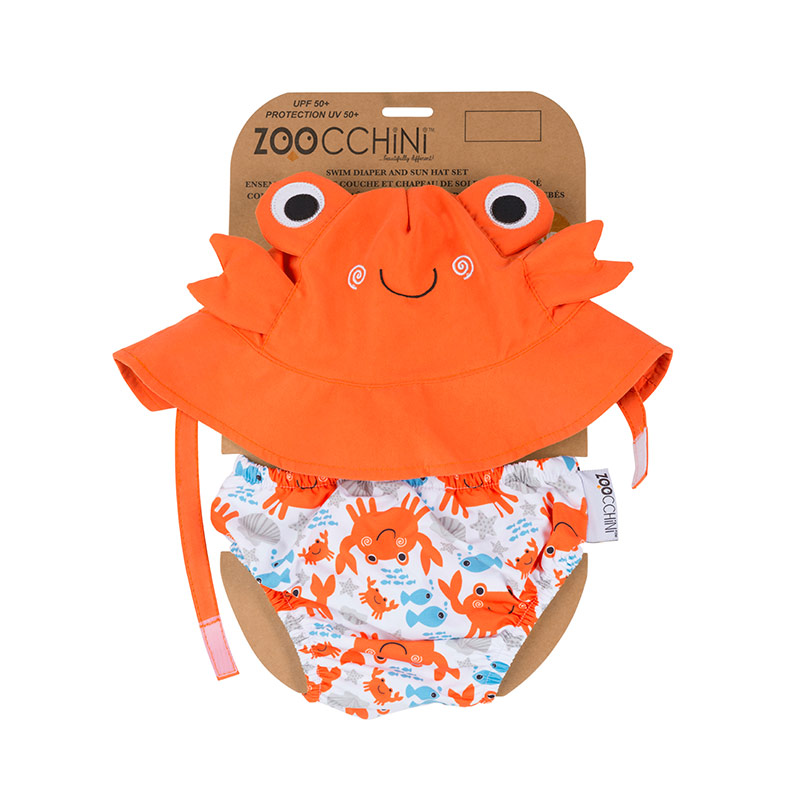 Mỹ Zoocchini trẻ sơ sinh con áo tắm chống uv kem chống nắng mặt trời hat + nước tiểu bơi phù hợp với thân cây