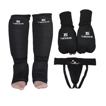  Yinsheng extremely vacuum karate protective gear three-piece karate leggings hand guards crotch guards and instep leggings