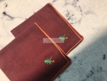 nmchic spot IDEE Pool series cotton handkerchief red Christmas tree