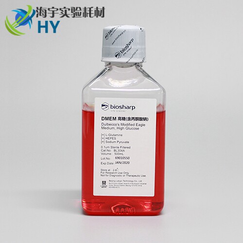 Invoiced experimental white shark biosharp BL304A DMEM high sugar with sodium pyruvate 500ML bottle