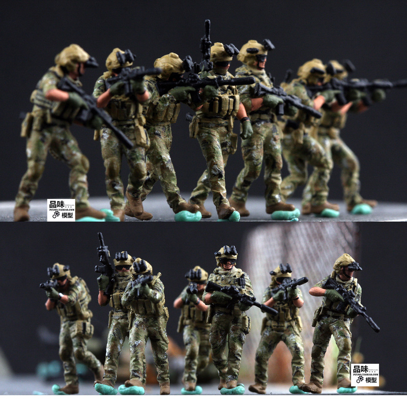 Taste Model 1/72 U.S. Ranger Special Operations Team 7 Soldiers Finished Product