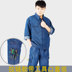 Quần yếm denim mùa hè phù hợp với quần áo cotton nam hàn mỏng bảo hộ lao động quần áo bảo hiểm lao động đồ bộ nam trung niên Bộ đồ