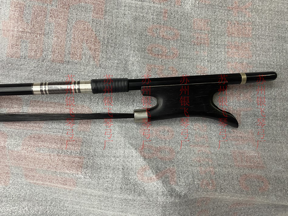 Professional horse-head carbon fiber bow pure black carbon fiber horse violin bow plays carvingtail white horse tail