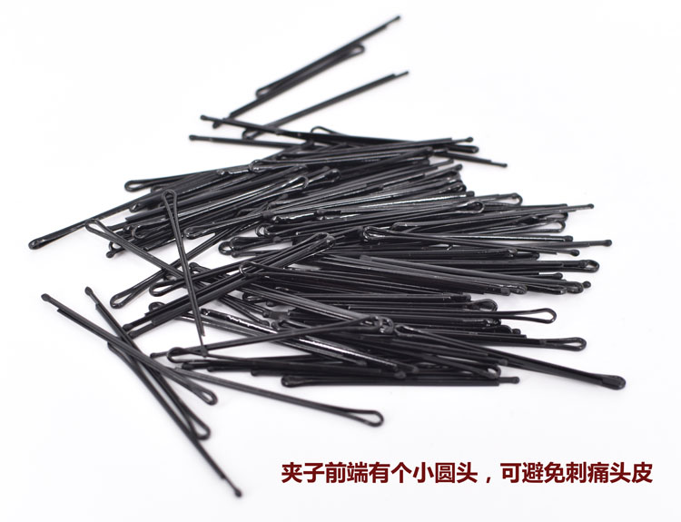 Photo studio makeup plate black card word black clip black small steel clip round head clip hair positioning clip edge clip