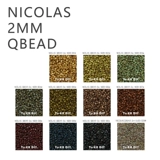 НИКОЛАС импортировал европейскую цветовую серию, такую ​​же, как серия Пикассо, старинные бусины 2 мм, эффект ретро-картины маслом.