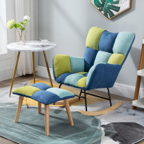 Nordic rocking chair home Net lazy living room chair modern simple balcony girl single sofa rocking recliner chair