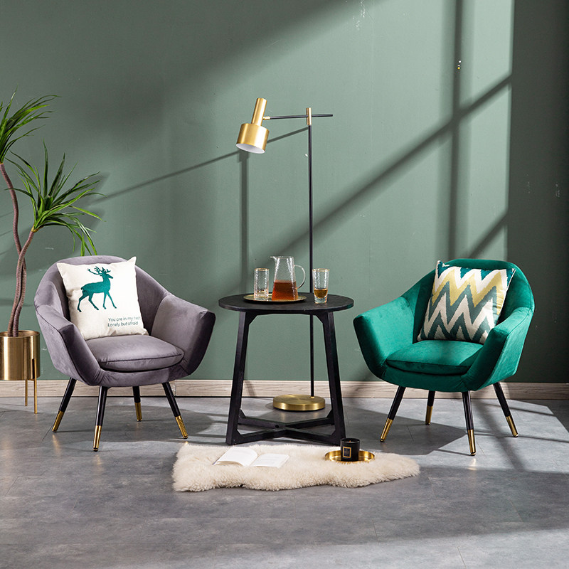 Balcony small tables and chairs three pieces of tea set coupon chairs bedroom living room Nordic modern minimal home sofa chairs