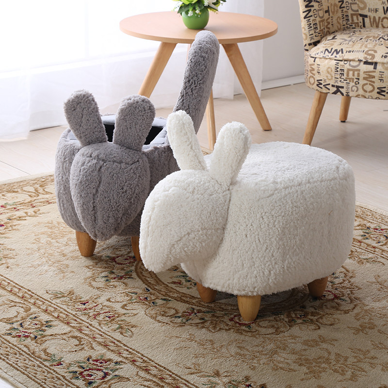 Creative Shoe Stool Rabbit Shoe Stool Modern Simple Storage Stool Footstool Low Stool Rabbit Shoe Stool Sofa Footstool