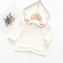 Girls base shirt 2021 Autumn Dress Simple Joker Cotton Baby Shirt Girls Baby Top Baby Long Sleeve T-shirt