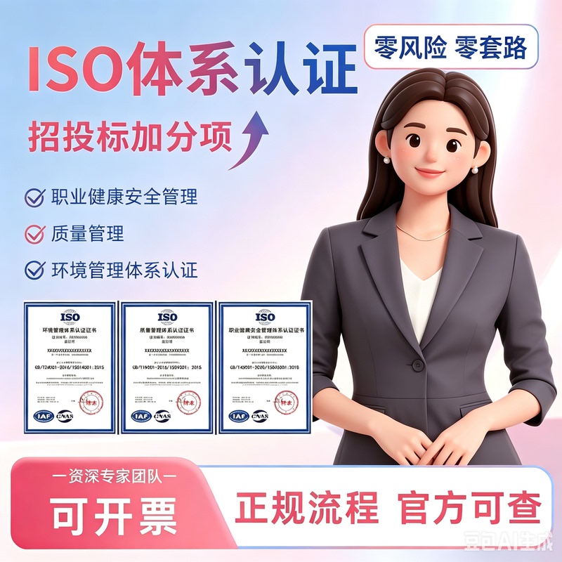 Iso Three Major Management Systems Certification 9000 Certificate Quality 90001 Environmental Safety Qualification 3Aaa Bidding 3C