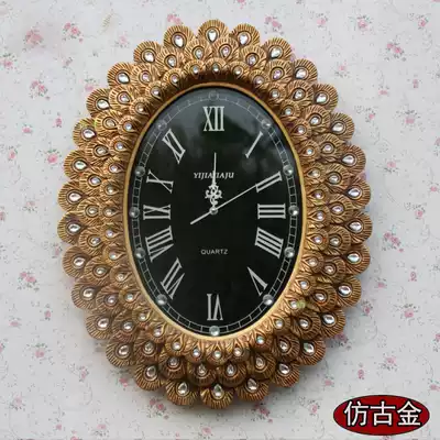 European living room dining room wall watch wall clock mute Peacock wall clock mute Peacock wall clock living room art big wall clock Hotel Clock