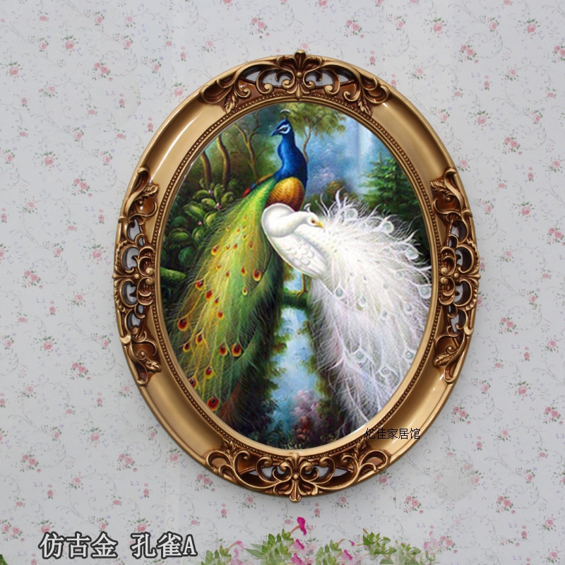American Living Room Handicap Painting Peacock Decoration Painting European-style Sofa Background Wall Painting Restaurant Painting