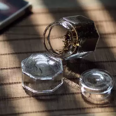 Japanese star star anise small tea can coffee powder jar spice jar seasoning jar glass jar storage jar mini tea bin