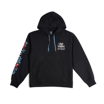 VANS necropolis skateboard hoodie KROOKED joint black long sleeve style Lianhood small crowdpersonality 1985 skateboard