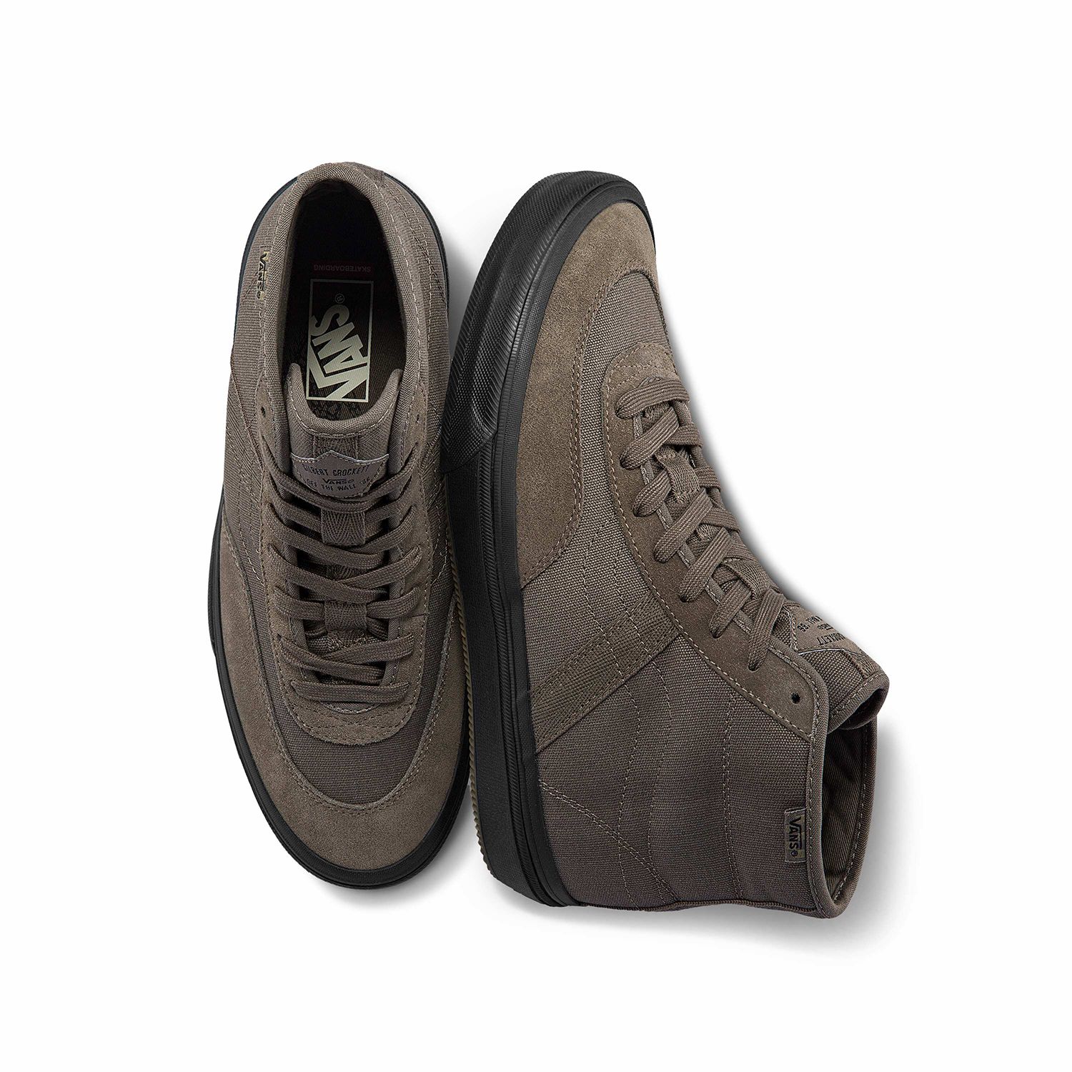 Vans skate shoes Crockett high skateboard Pro series high barrel wear-resistant shock absorbing laces 1985 skateboard