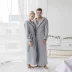 Bảy sợi mùa thu và đôi mùa đông đồ ngủ mới cộng với kích thước dài cộng với mũ trùm đầu sang trọng áo choàng tắm quần áo ngủ nữ Night Robe