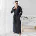 Bảy sợi mùa thu và đôi mùa đông đồ ngủ mới cộng với kích thước dài cộng với mũ trùm đầu sang trọng áo choàng tắm quần áo ngủ nữ Night Robe