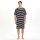 Новые черные полосатые короткие рукава Tencel Lyocell/шелковистые и дышащие.