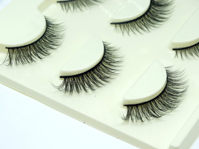 3D nhiều lớp lông mi giả thực tế nhiều lớp, mắt nữ thuôn dài, trang điểm màu nude tự nhiên, lông mi giả keo dán mi giả