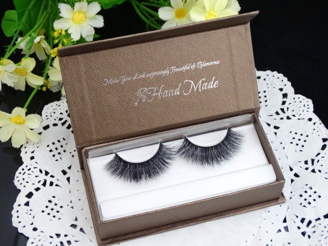 Lông chồn 3D lông mi giả dày phần ba tầng nhiều tầng hộp đêm mắt to hút thuốc trang điểm mô phỏng trên lông mi keo dán kích mí