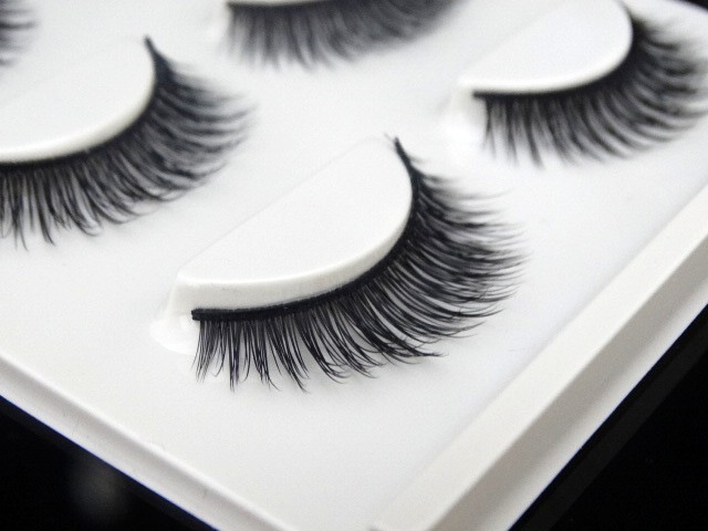 3D giả lông mi 3 cặp trang điểm nude thực tế tự nhiên một mí đôi cứng cứng lông mi ngắn long mi gia