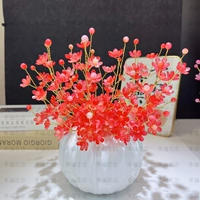 Шестилистный градиентный цветок счастья - красный + 1 ваза-тыква белая (сделай сама)