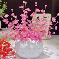 Шестилистный градиентный цветок счастья - розовый + 1 ваза-тыква белая (сделана своими руками)