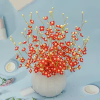 Красные лепестки + шампанские бусы + 1 тыквенная ваза белый