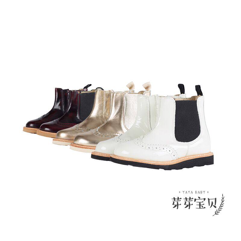 99 Bud Bud Baby Young Soles Francis Boys and Girls Leather Boots Bare Boots Leather Shoes Boots