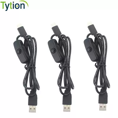 Raspberry Pi 4B Raspberry Pi USB Type-C 20AWG power cord with switch over 3A 1 5 m