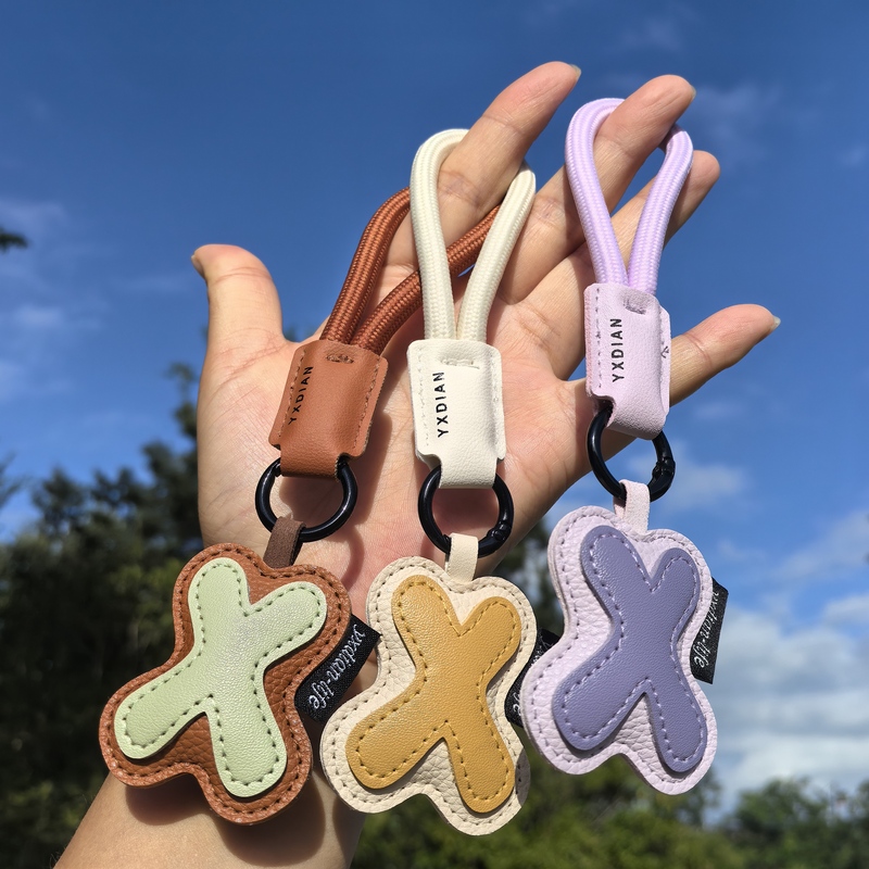 Car Lanyard Pu Pendant, Exquisite, Cute, Simple, Unisex Keychain Accessory, High-End Couple Letter Pendant, Gift Bag Charm Car Lanyard Pu Pendant, Exquisite, Cute, Simple, Unisex Keychain Accessory, High-End Couple Letter Pendant, Gift Bag Charm