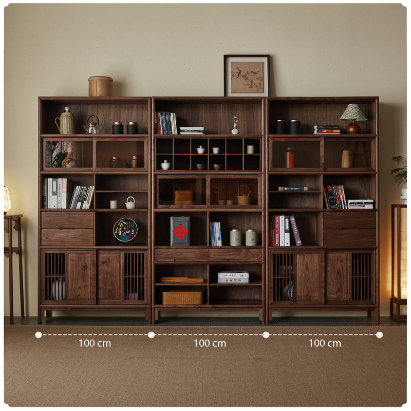Miaoxuan New Chinese Style Solid Wood Curio Cabinet Black Walnut Display Cabinet Storage Rack Tea Room Song Style Aesthetic Tea Rack Miaoxuan New Chinese Style Solid Wood Curio Cabinet Black Walnut Display Cabinet Storage Rack Tea Room Song Style Aesthetic Tea Rack