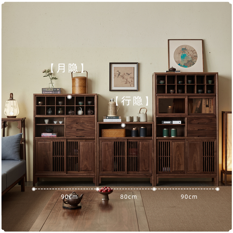 Miaoxuan Song-Style Aesthetic Antique Shelf, New Chinese-Style Black Walnut Solid Wood Tea Rack, Living Room Display Side Cabinet, Tea Room Storage Rack Miaoxuan Song-Style Aesthetic Antique Shelf, New Chinese-Style Black Walnut Solid Wood Tea Rack, Living Room Display Side Cabinet, Tea Room Storage Rack