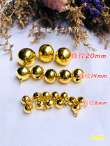 Water drop Bell tassel Bell accessories diy jewelry hand ball material Golden Bell pet decoration