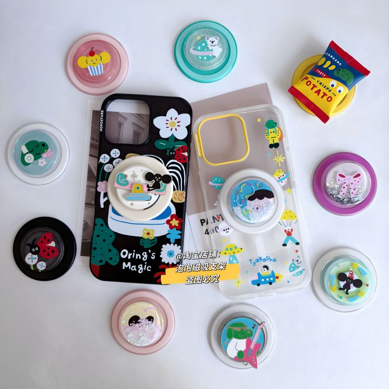 【 Popsockets Universal Magsafe Magnetic Stand Replaceable Airbag Vanilla Bubble Bath Chip Pack Takasha】 【 Popsockets Universal Magsafe Magnetic Stand Replaceable Airbag Vanilla Bubble Bath Chip Pack Takasha】