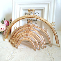 DIY mouth gold material bag accessories 6-20 5CM gold semicircular orchid embossed mouth gold constant hole