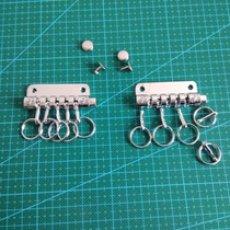  Handmade fabric leather DIY patchwork material high-end key bag accessories Stainless steel key card free rivets