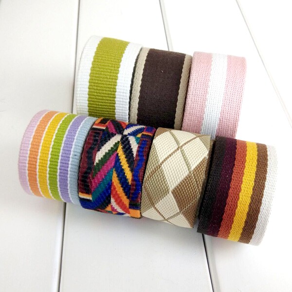 Thickened 3 8CM wide double shoulder bag inclined cross-wrap sails fabric cotton woven bag with accessories Shoulder Bag Shoulder Strap Ligament strap