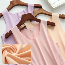 Womens autumn and winter New speed warm grinding fleece warm vest plus velvet medium thick cation slim fit high elasticity