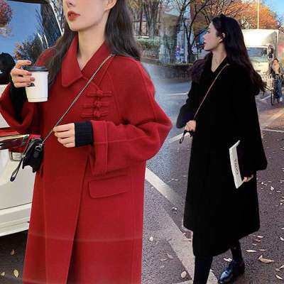 Pregnant Woman Autumn Dress Coat Gestation of late Tidal Moms 2021 New Fur Mid-Autumn-Winter Cardiovert Coat Outside Wearing Fashion
