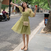 Pregnant women Summer Fashion Fashion 2020 new summer Net red tremble tone dress foreign atmosphere cover belly does not show pregnant skirt