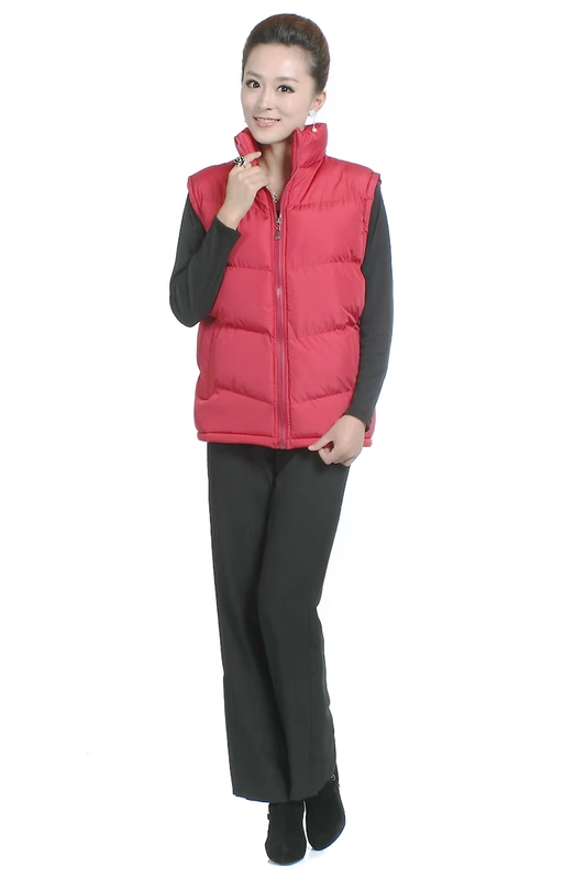 Áo khoác dày 200 kg ấm áp đầu bếp XL xuống áo vest cotton nam đứng cổ áo lụa áo khoác nam mùa hè