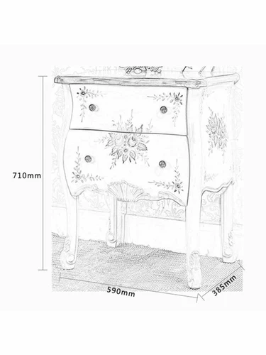 Окрашенная мебель из натурального дерева, диван, система хранения для спальни, в американском стиле