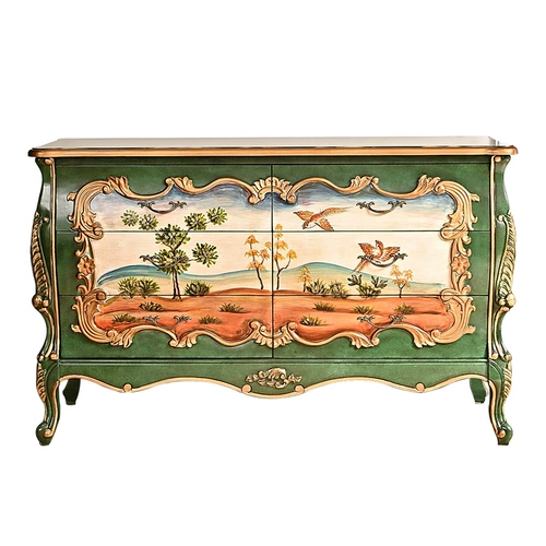 Американская сельская ретро -ретро -шесть -бакет Сюанганьский шкаф Сплошной лесной