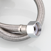 304 stainless steel hose double-head explosion-proof inlet pipe toilet connecting pipe 4-point water heater special woven pipe thickening